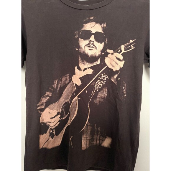 RARE Vtg ERIC CLAPTON Large Sepia Brown Portrait T Shirt Blues Concert Tour 90s